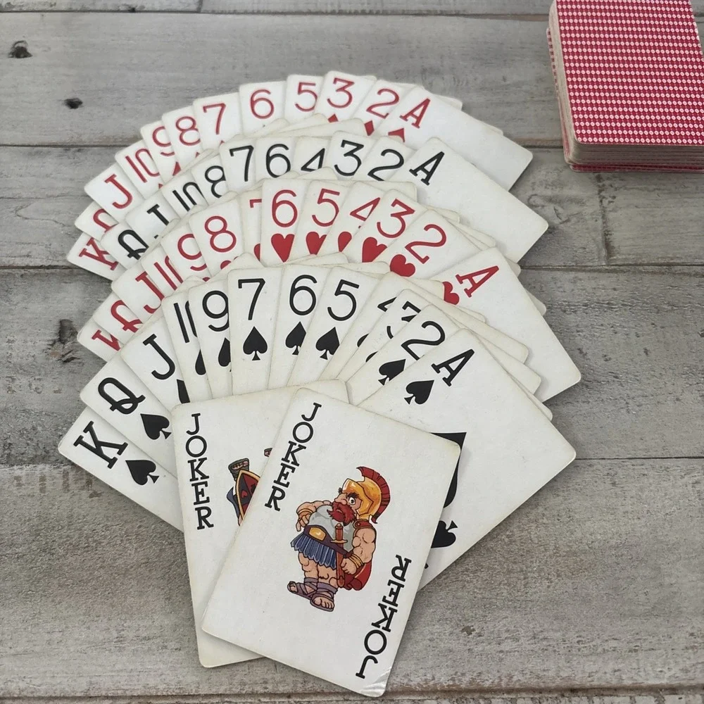 Wishfulwoods‎ Maple Box Vintage  Playing Cards ~ 2 Full Desks w/Jokers